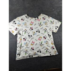 Disney Mickey and Friends All Over Print Graphic T-Shirt White‎ 2X 2282